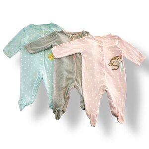 Carter’s | Three Patterned Footie Sleepers (9 mos)